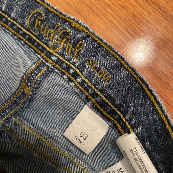 3 Pair Cruel Girl Jeans Size 3 Extra Long - Picture 5 of 5
